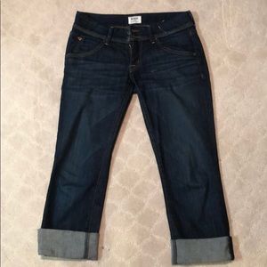 Hudson dark wash jean capree.